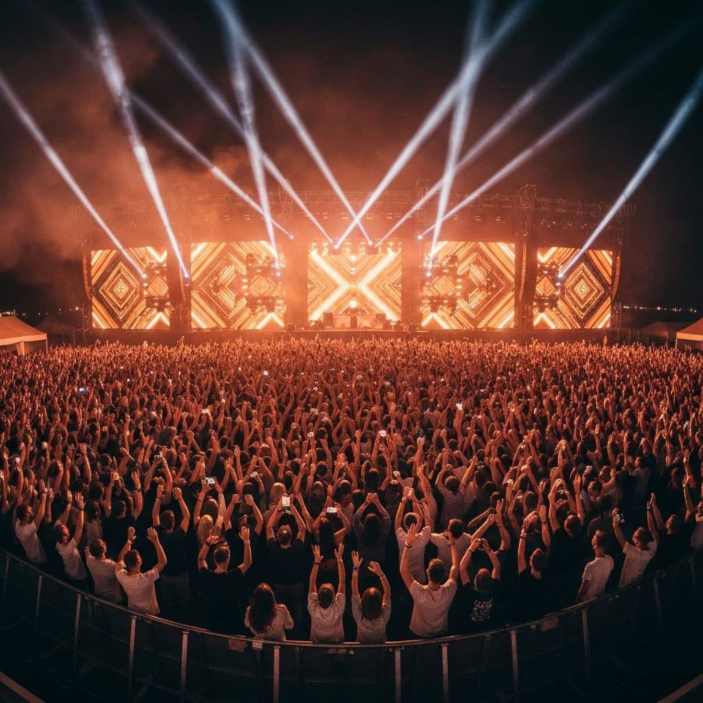 Live concert event with thousands of attendees
